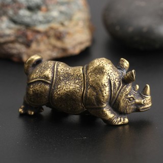 Đồ trang trí Tê Giác Mini Bằng Đồng Thủ Công Dùng Trang Trí