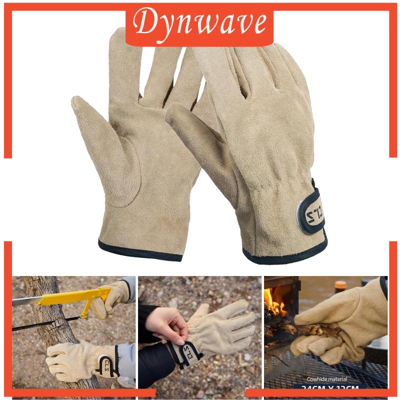 Găng Tay Bằng Da Bền Chịu Nhiệt Bền Bỉ Dùng Cắt Tỉa Làm Vườn, Nông Trại, Xe Máy, unisex Với Vòng Đeo Tay