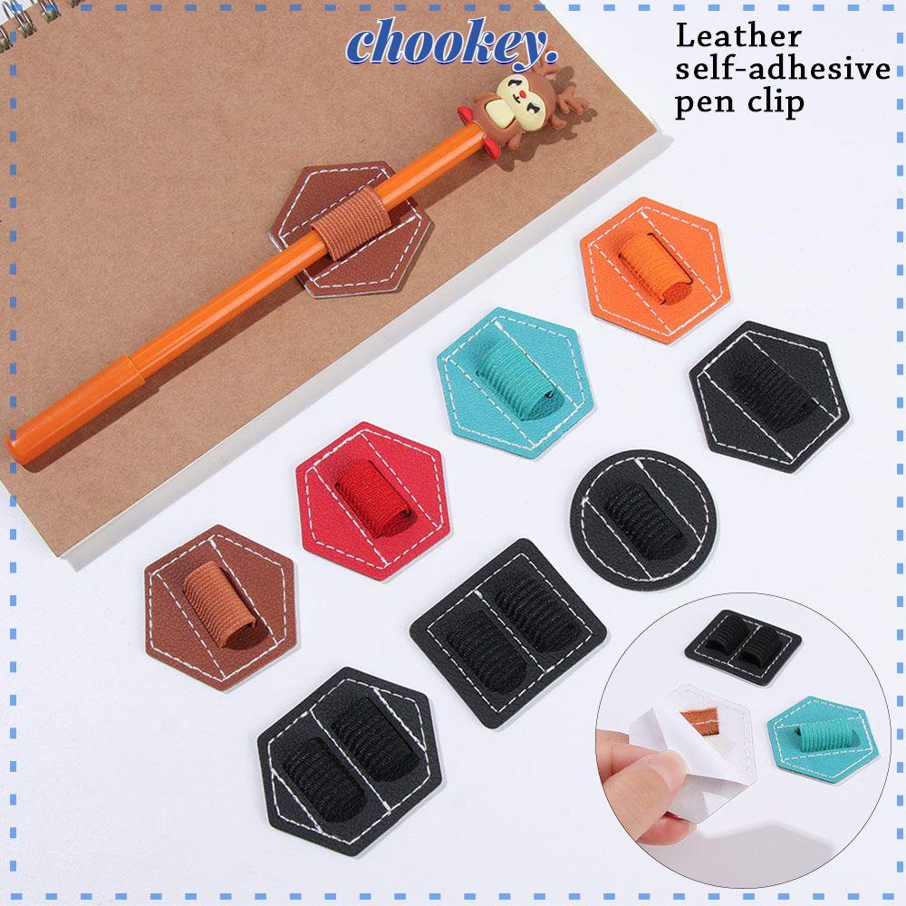 CHOOKEY Kẹp Bút Bằng Da Co Giãn Tiện Dụng Dành Cho Văn Phòng
