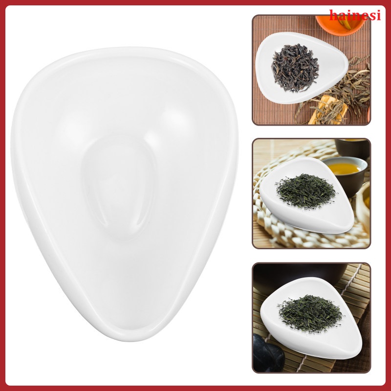 Muỗng Uống Trà Bằng Gốm Sứ Màu Trắng