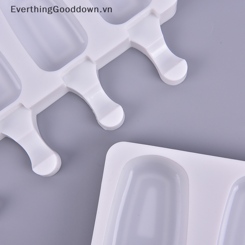 Khuôn Silicon Làm Kem Que Gồm 4 Ngăn Tiện Dụng