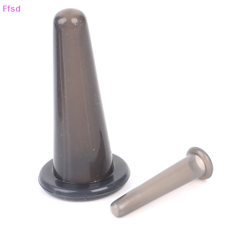 Bộ 1 / 4 Cốc Giác Hơi Mát Xa Cơ Thể Bằng Silicon Màu Đen