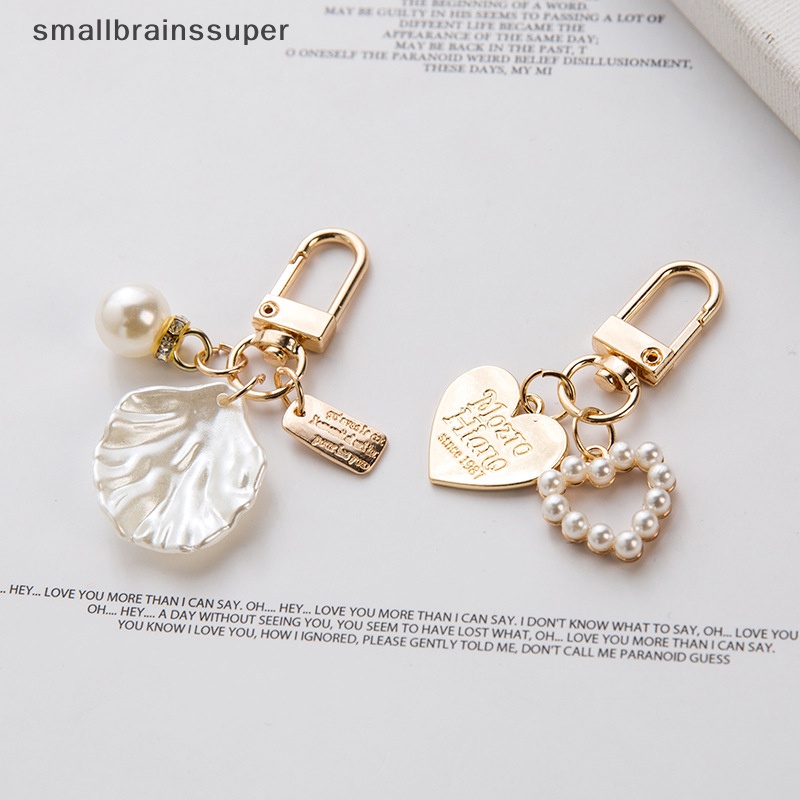 Móc Khóa Hình Vỏ Sò Đính Ngọc Trai Thời Trang Dành Cho Nữ SBS