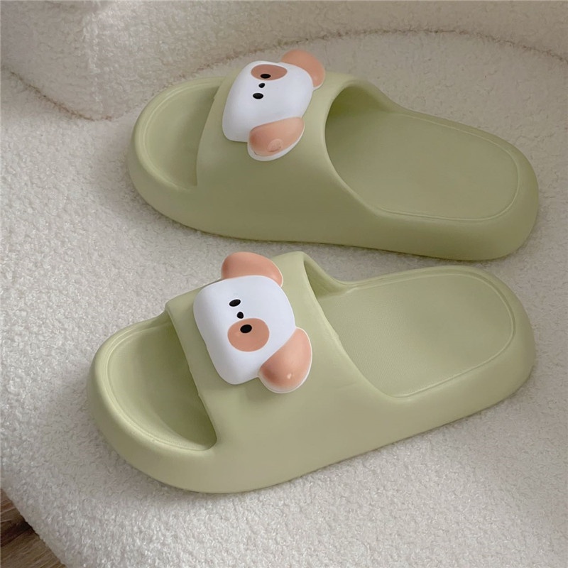 Đáy dày chống trơn trượt dép chó dễ thương bánh mì dép sandal nữ AA6467