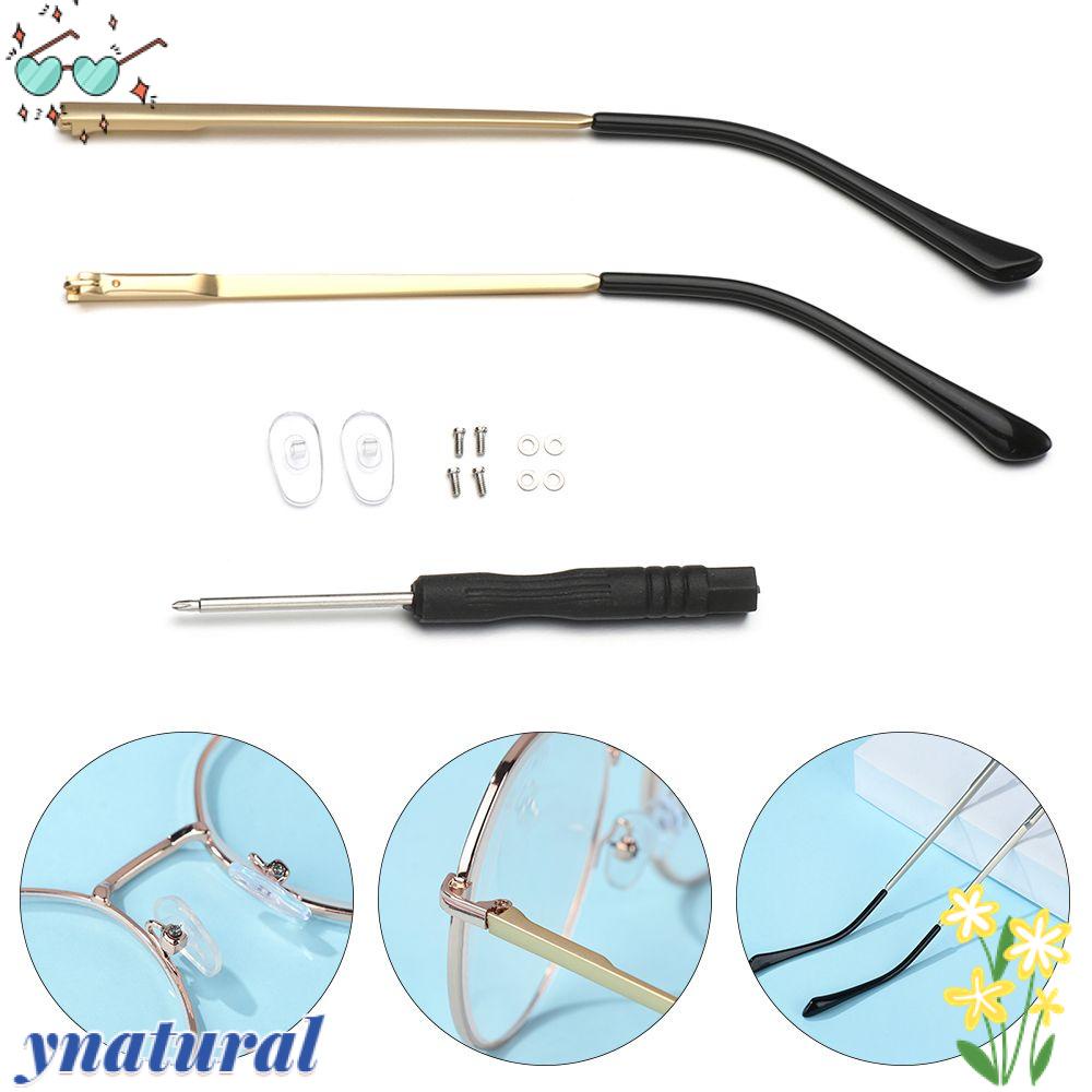 YNATURAL 1 Cặp Phụ Kiện Kim Loại Đeo Kính Chống Trượt