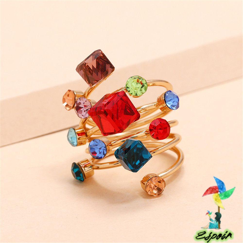 ESPO Nhẫn Đính Đá Cổ Điển Cho Nữ