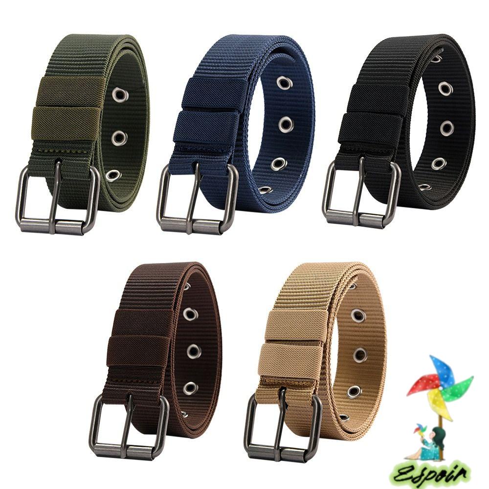 ESPO Dây Thắt Lưng Vải Canvas Nylon Bện Phong Cách Cao Bồi Sang Trọng Dành Cho Nam Nữ