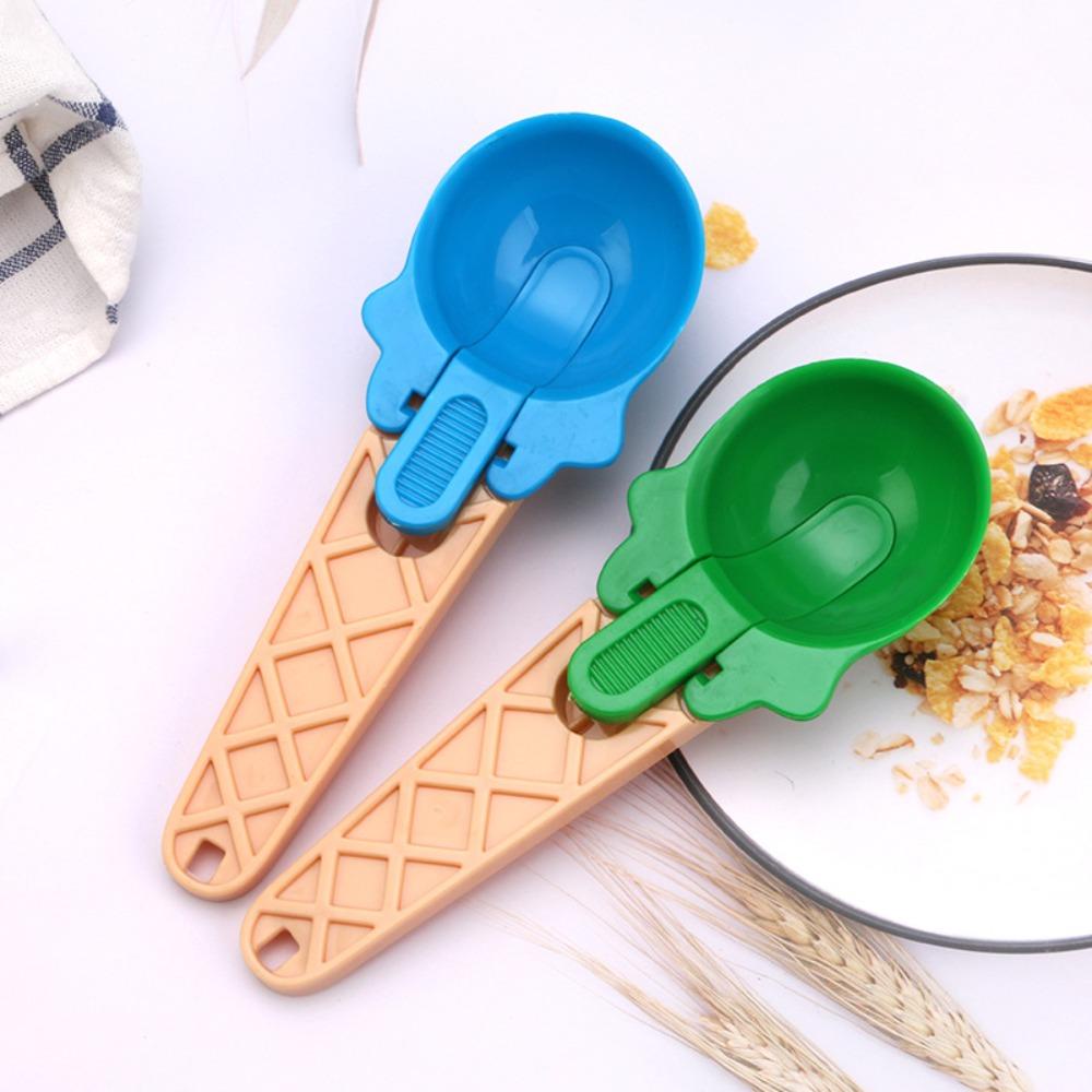 ZAIJIE24 Muỗng Múc Kem / Trái Cây Bằng Nhựa Không Dính Có Thể Tháo Rời Sáng Tạo Cho Gia Đình
