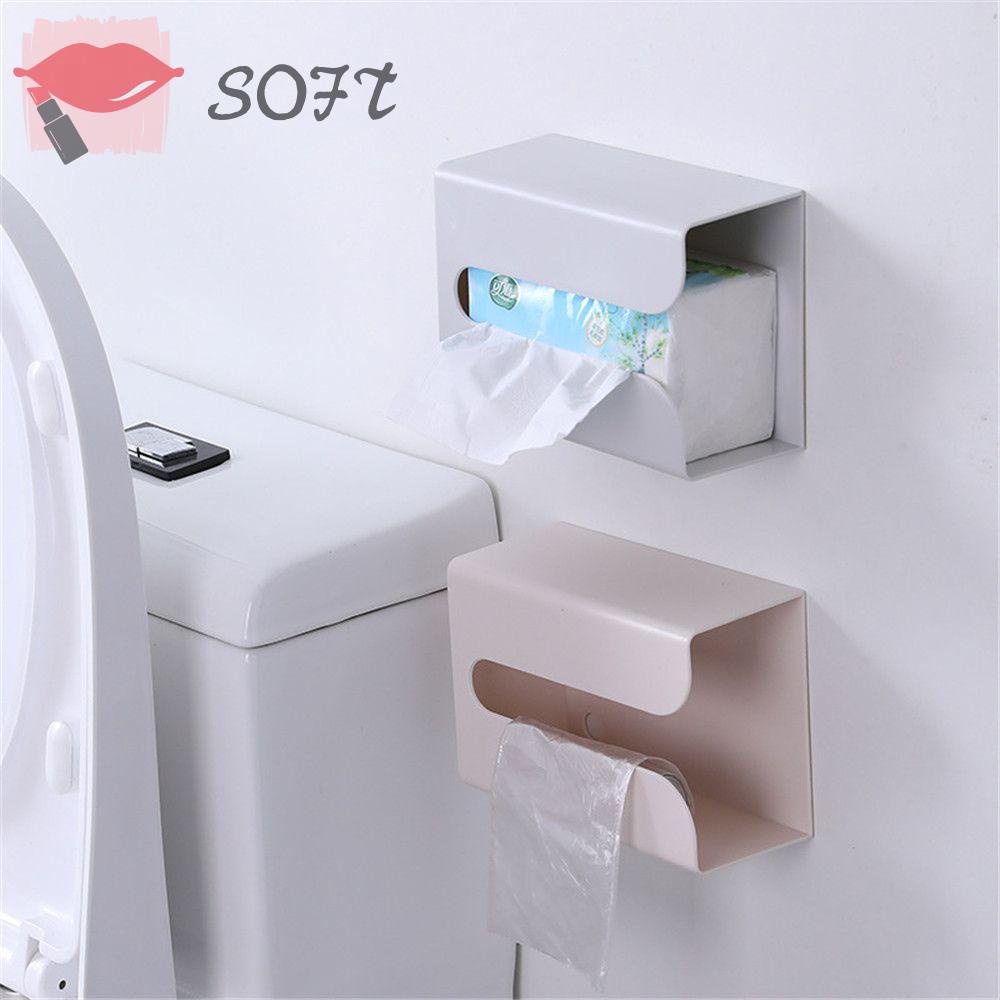 SOFTNESS Hộp Đựng Khăn Giấy Treo Tường Không Cần Đục Lỗ