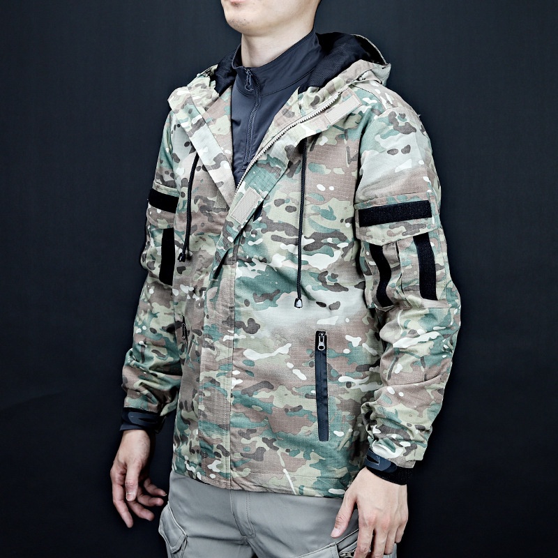 Áo Khoác Chống Gió Chống Thấm Nước Có Mũ Trùm Tiện Dụng Cho Nam