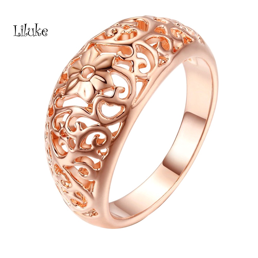 Nhẫn Hợp Kim Trang Trí Hoa Đính Đá Thời Trang Cho Nữ