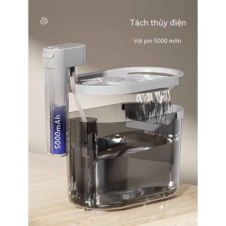 Bình Uống Nước Tự Động Thông Minh Không Dây Cho Thú Cưng