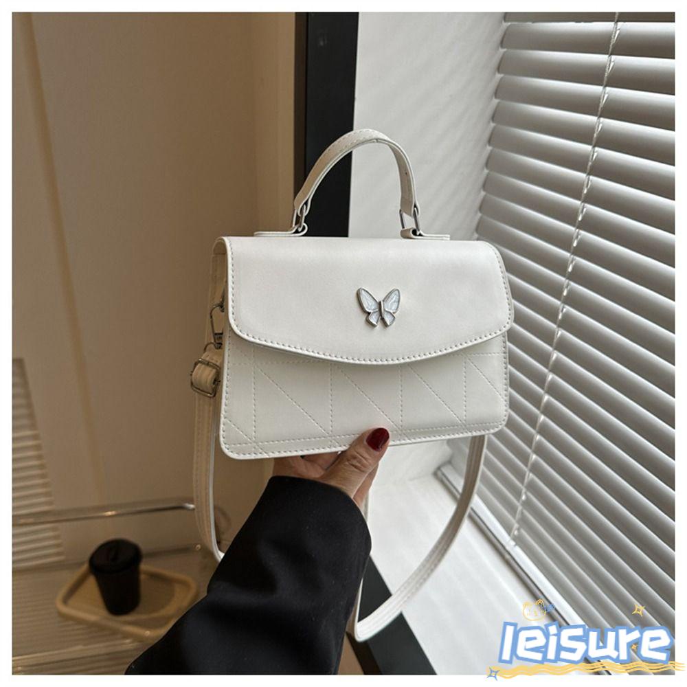 LEISURE Túi Xách Da PU Cỡ Lớn Thêu Họa Tiết Thời Trang Cho Nữ