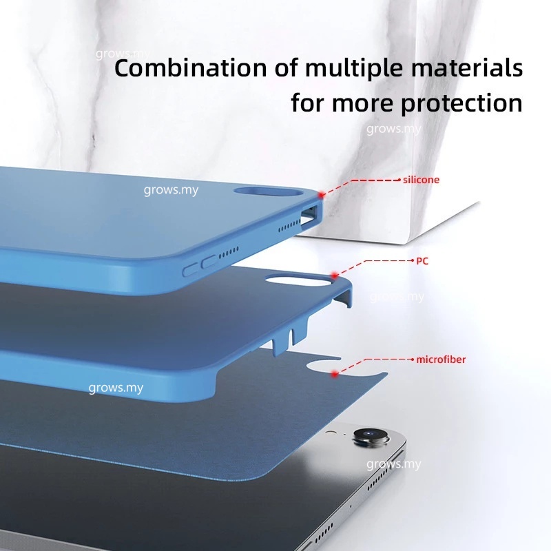 Ốp Máy Tính Bảng Silicon Dẻo Màu Trơn Cho Ipad Pro 11 12 9 '' 2020 2022 Air 5 / 4 Mini 6 10 2 7 / 8 / 9th