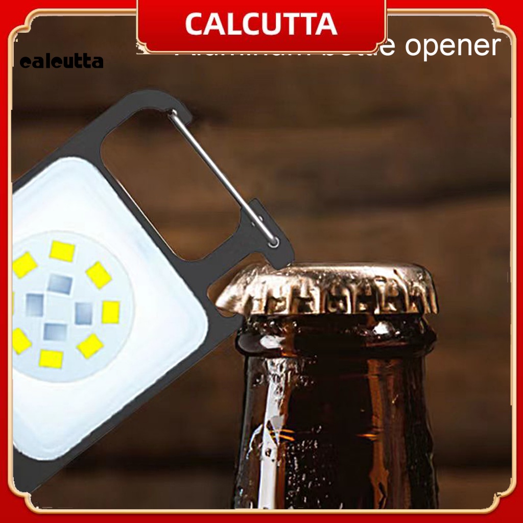 [calcutta] Móc Khóa Đèn LED Mini Dạng Lò Xo Hút Nam Châm Độ Sáng Cao Có Thể Sạc Lại Dùng Khi Đi Cắm Trại