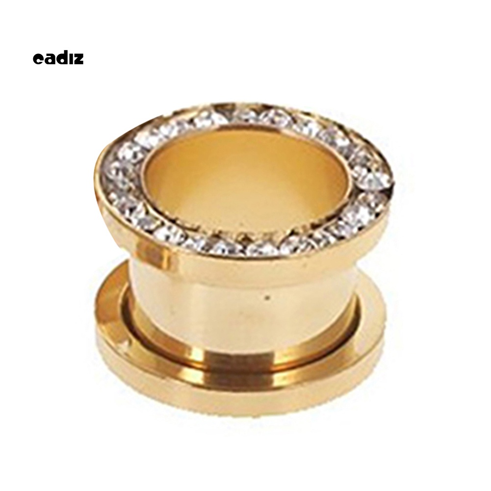 1 Khuyên Xỏ Tai Đính Đá Chất Liệu Thép Không Gỉ