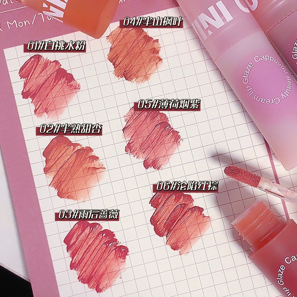 Set Son kem Cappuvini Chất Son Mịn Như Nhung Không Dễ Phai Màu