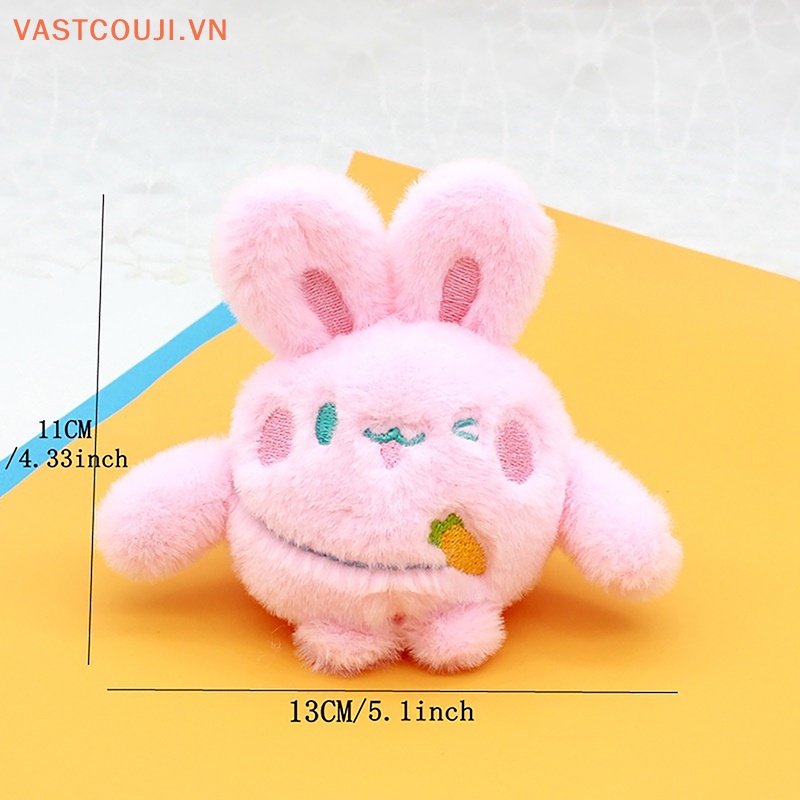 Thú Nhồi Bông Hình Thỏ Và Cà Rốt Mini Mềm Mại Trang Trí Móc Khóa