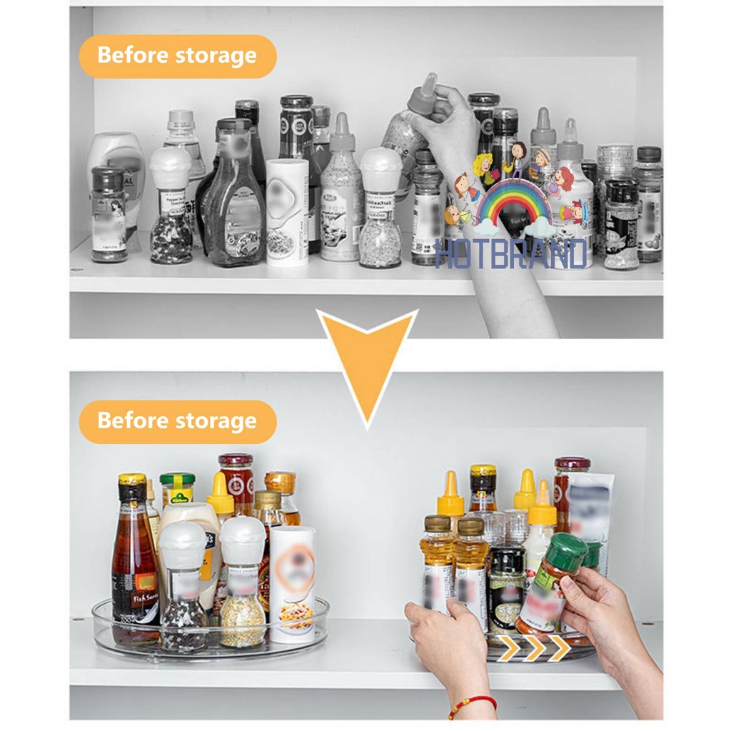 Giá Đỡ Đựng Gia Vị Một / Hai Tầng Xoay 360 Độ Cho Nhà Bếp