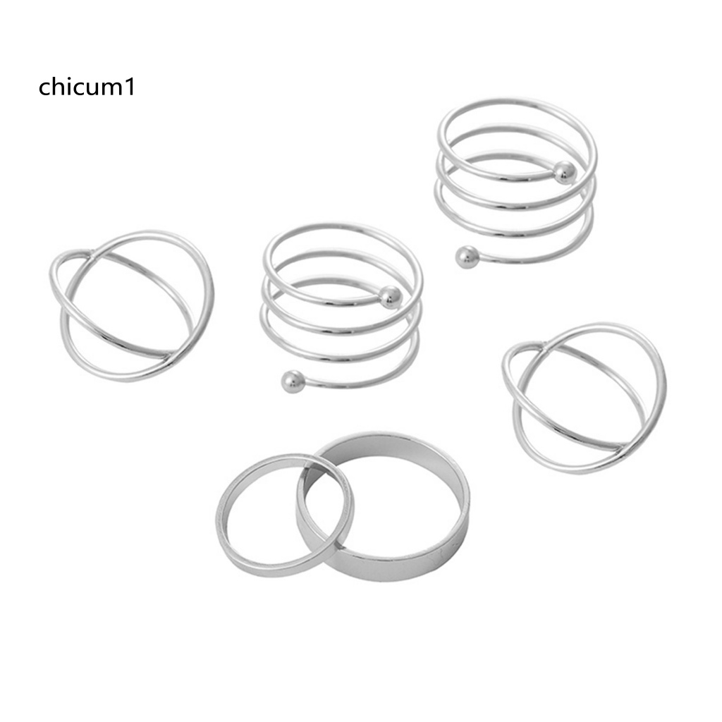 Set 6 Nhẫn Đeo Khớp Ngón Tay Phong Cách Vintage