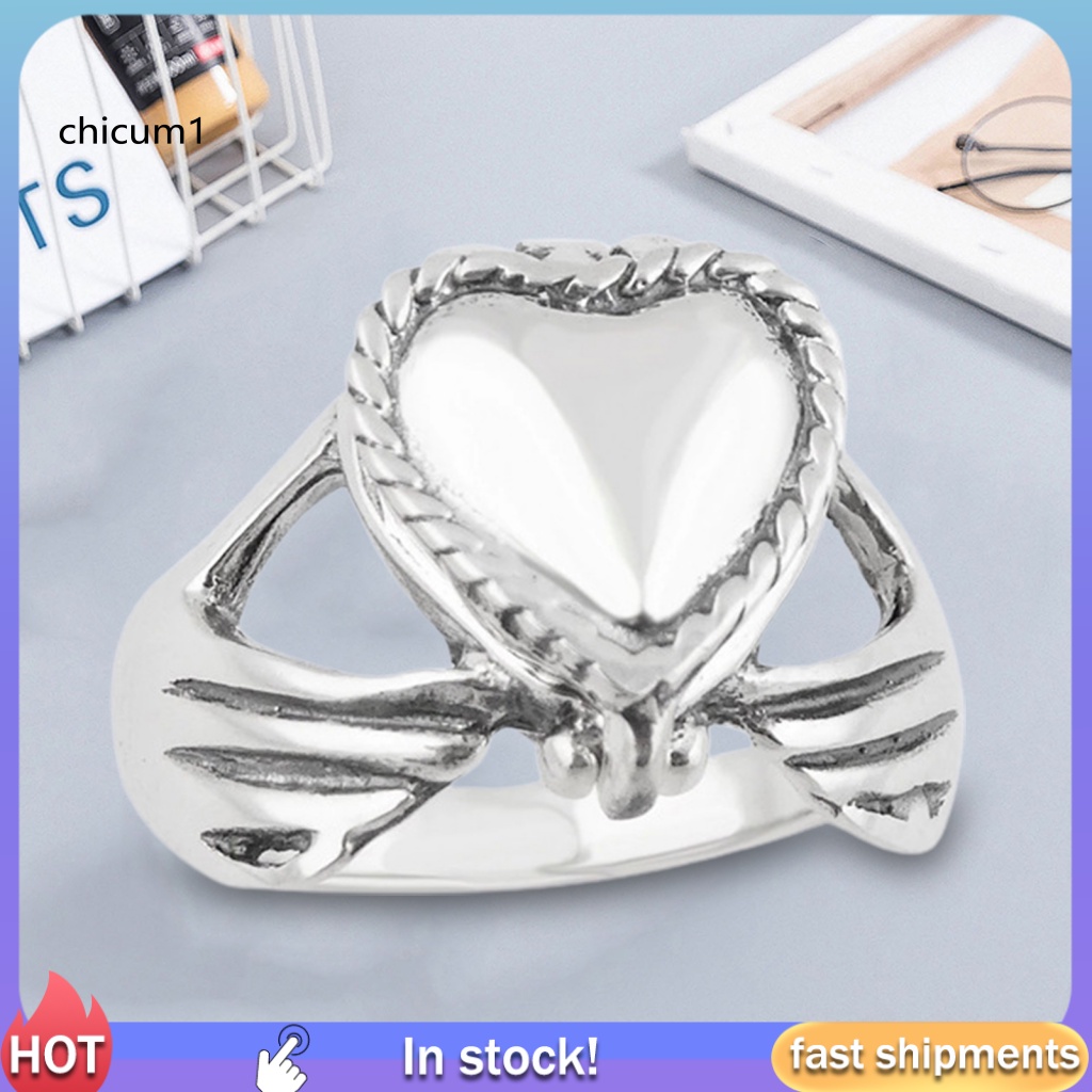 Nhẫn Cưới Hình Trái Tim Dạng Mở Màu Sáng Thời Trang Cho Nữ