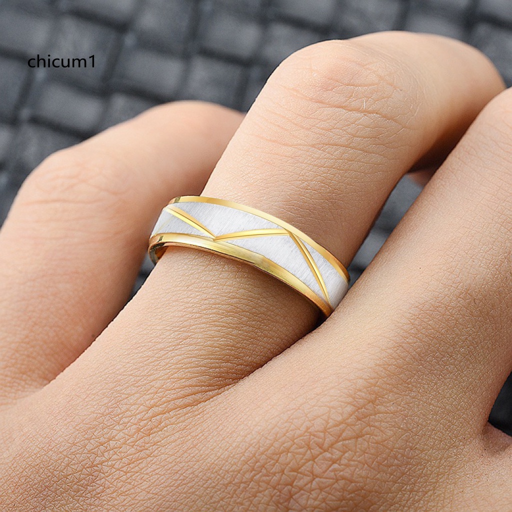 Nhẫn Unisex CC Họa Tiết Hình Học Tối Giản Phong Cách Vintage Phù Hợp Làm Quà Valentines Trang Sức Kỷ Niệm Cho Cặp Đôi