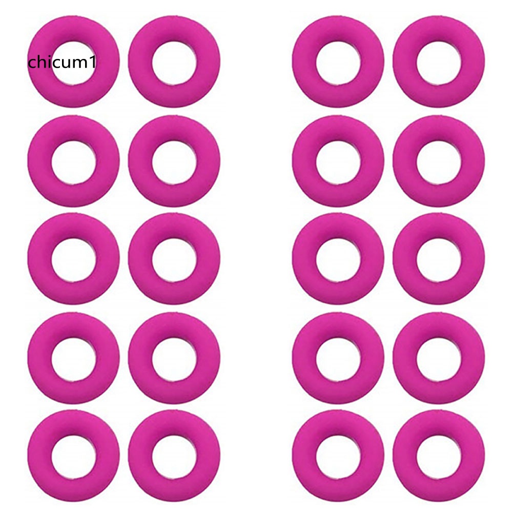 Set 10 Cặp Móc Tai Bằng Silicon Mềm Hình Tròn Chống Trượt Tiện Dụng Khi Chơi Thể Thao