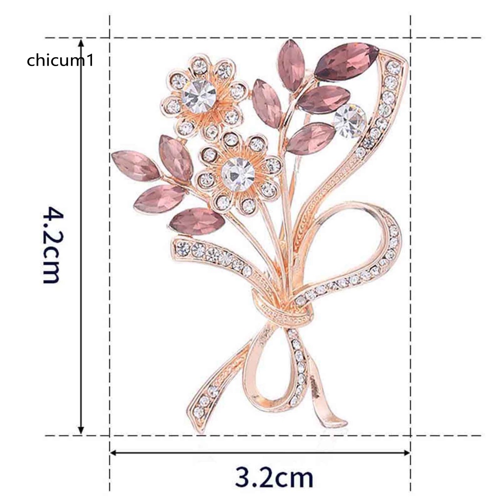 Ghim Cài Áo Hình Hoa Đính Đá Nhân Tạo Thời Trang Cho Nữ
