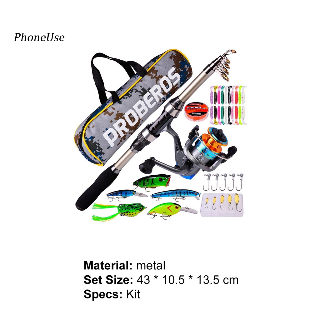 Bộ Cần Câu Cá Bằng PU Sợi Carbon Đa Năng Kèm Túi Đựng Tiện Dụng