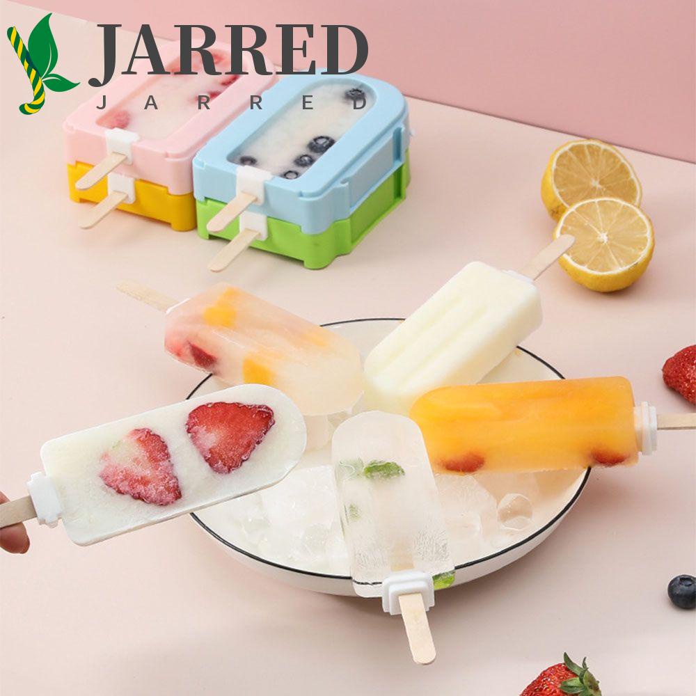 JARRED Khuôn Làm Kem Que Bằng Nhựa Có Nắp Đậy Tiện Dụng