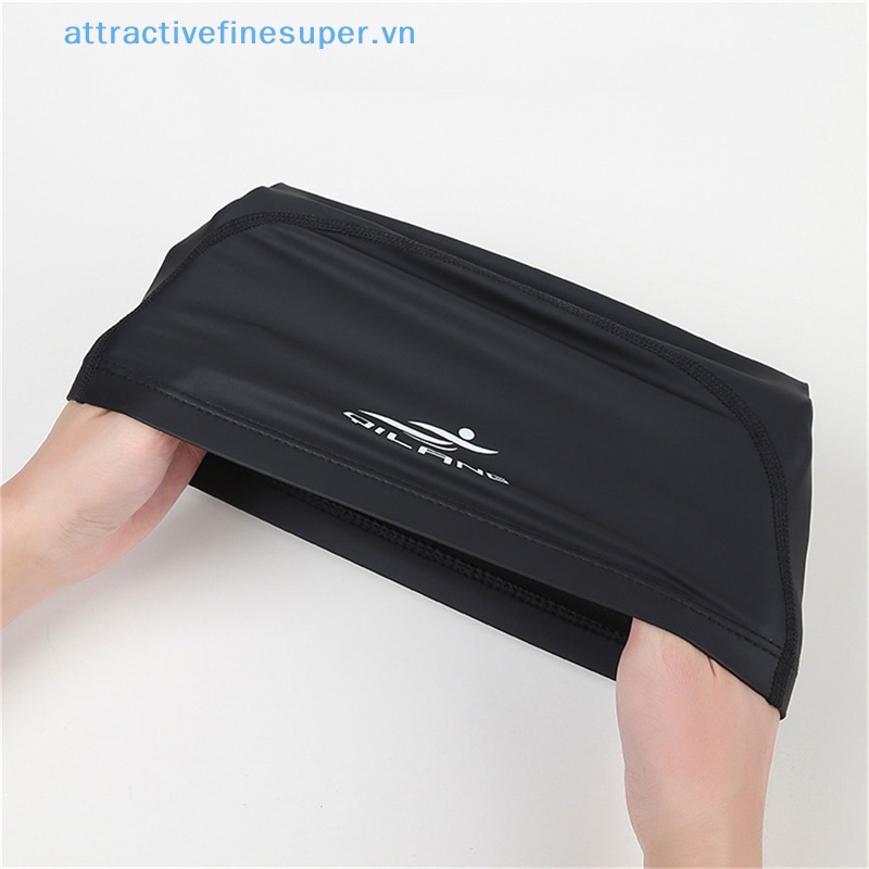 Afs Mũ Bơi Thể Thao Bằng PU Co Giãn Chống Nước Bảo Vệ Tai Màu Trơn Cho Người Lớn