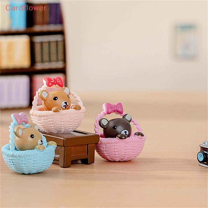 Giỏ Đựng Gấu Bông Mini Dễ Thương Dùng Trang Trí Tiểu Cảnh Mới