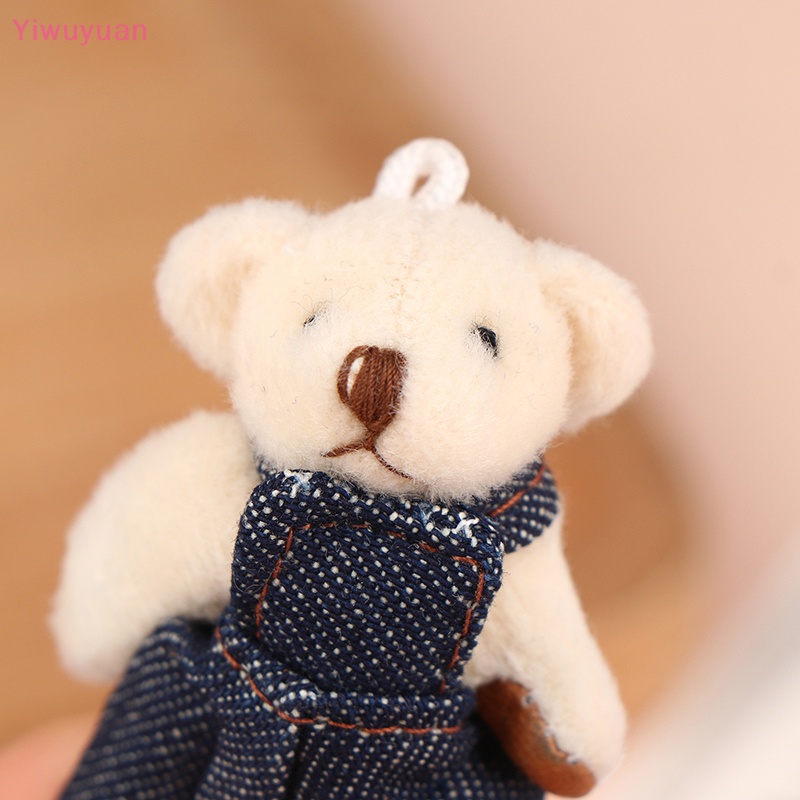 Bộ 2 Móc Khóa Hình Gấu / Thỏ Nhồi Bông 5cm Dễ Thương