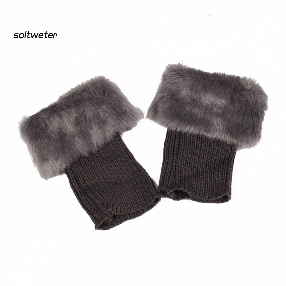 Vớ Ống Chân Bằng Len Móc Màu Sắc Trơn Giữ Ấm Dành Cho Nữ