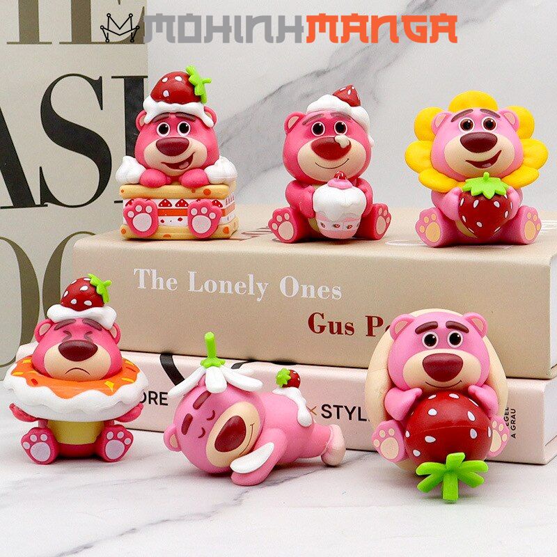 Mô hình 6 phiên bản Gấu Dâu Lotso cực cute dễ thương Nhân Vật Phim Hoạt Hình Toy Story đồ chơi gấu hồng disney