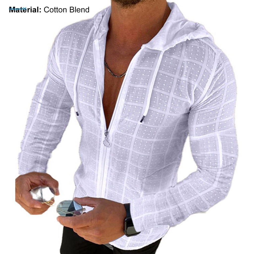 Áo Sơ Mi Tay Dài Kiểu Dây Rút Họa Tiết Sọc Caro Thời Trang Mùa Xuân Cho Nam