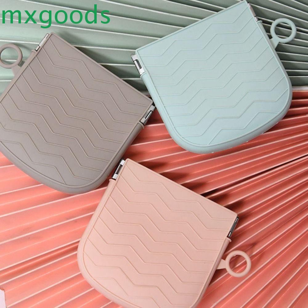 MXGOODS Túi Đựng Mỹ Phẩm / Chìa Khóa / Tiền Xu Bằng Silicone Màu Trơn Đa Năng Tiện Dụng Cho Nam