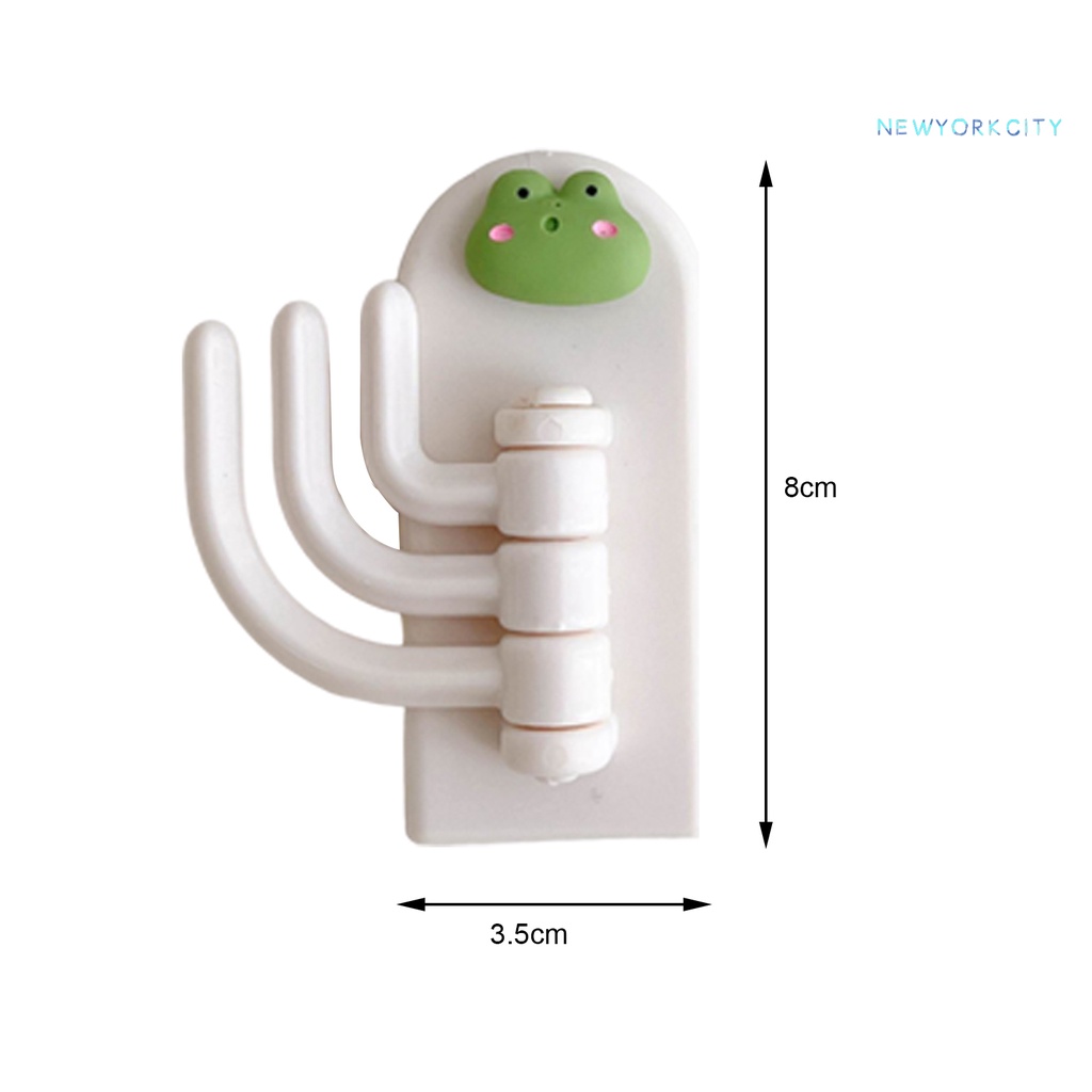 Móc Treo Đồ Dán Tường Hình Chú Ếch Hoạt Hình Chống Nước Không Để Lại Dấu Vết