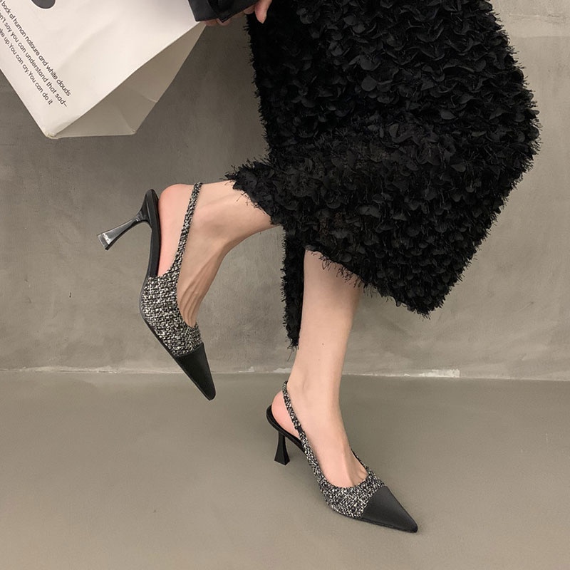 Giày Cao Gót Mũi Nhọn Thiết Kế Mới Thời Trang Theo Phong Cách Pháp Cho Nữ