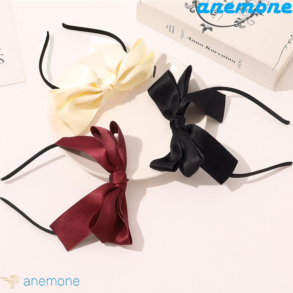 ANEMONE Băng Đô Nơ Cài Tóc Phong Cách Vintage Thời Trang Cho Nữ