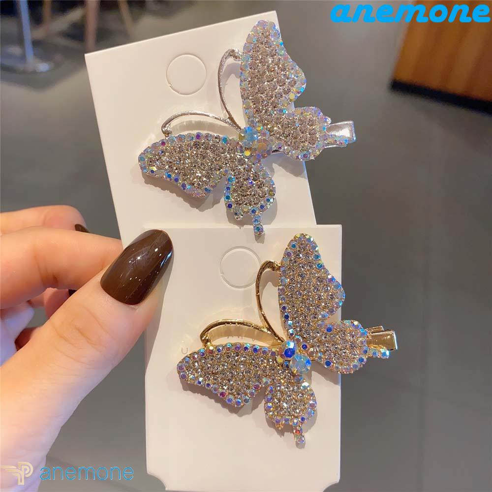 ANEMONE Kẹp Tóc Hình Bướm Đính Đá Dễ Thương