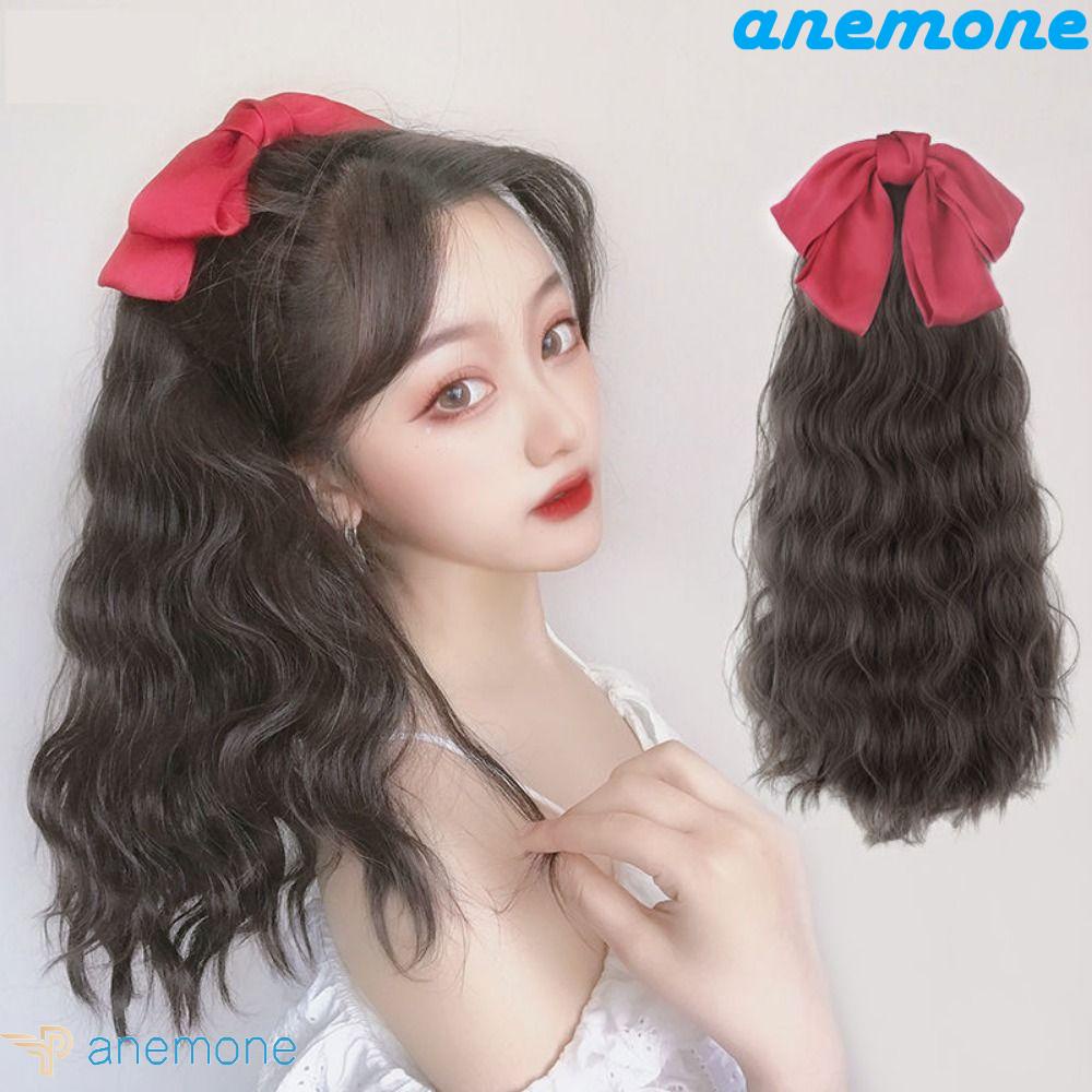 ANEMONE Tóc Giả Đuôi Ngựa Bằng Sợi Tổng Hợp Mềm Mịn Tự Nhiên Dễ Thương Dành Cho Nữ