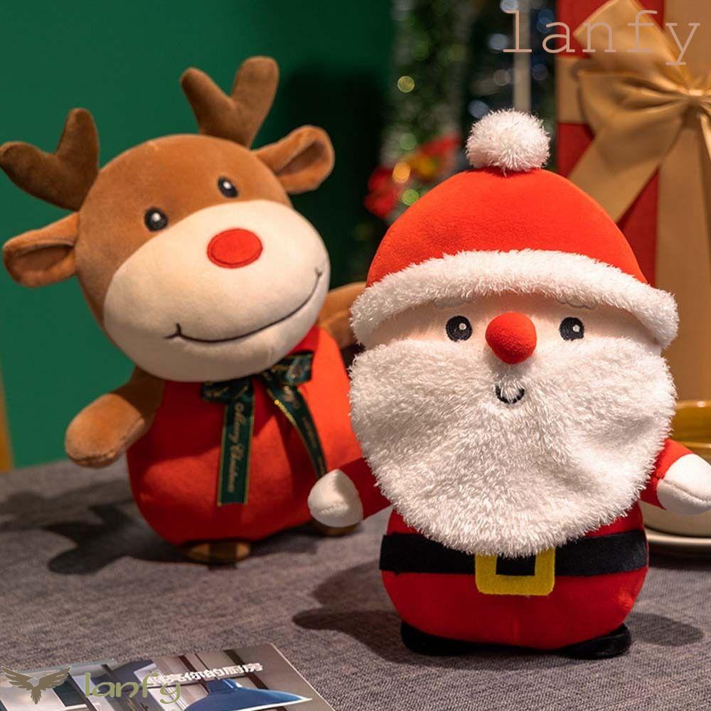 LANFY Đồ chơi nhồi bông Hình Tuần Lộc Giáng Sinh Dễ Thương