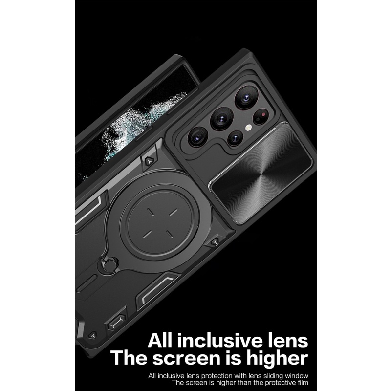 Ốp Điện Thoại Chống Sốc Có Nhẫn Đỡ Từ Tính Cho Samsung S21 S20 Ultra Plus