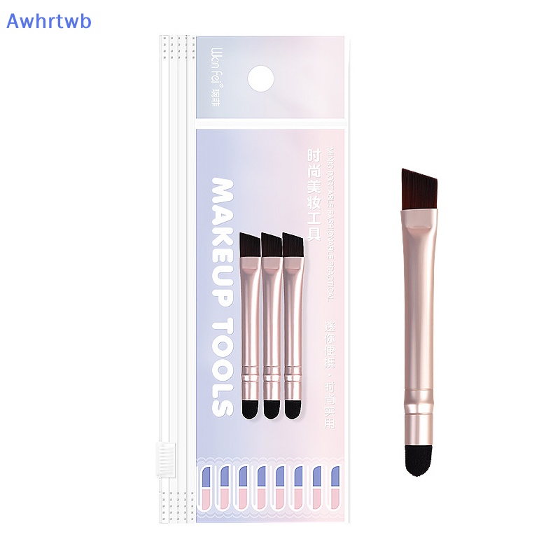 Set 3 Cọ Trang Điểm Phấn Mắt Hai Đầu Tay Cầm Ngắn Tiện Dụng Mới