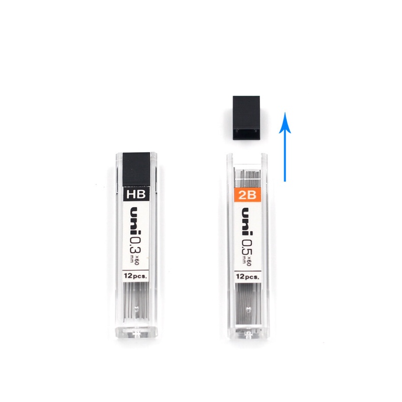 Ruột Bút Chì Bấm UNI UL-1405 2B HB 1403 1407 | Bút Chì Bấm 0.3 / 0.5 / 0.7mm Đa Dụng Chất Lượng Cao
