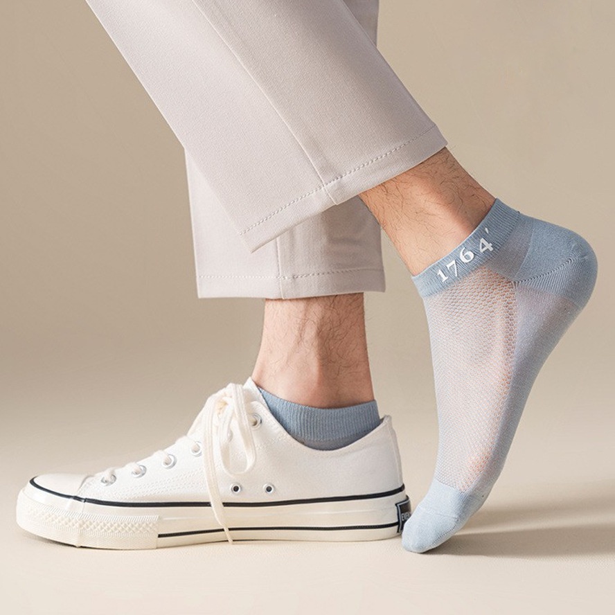 Vớ Cổ Thuyền Mỏng Thoáng Khí Thấm Hút Mồ Hôi Phong Cách Mùa Hè Cho Nam