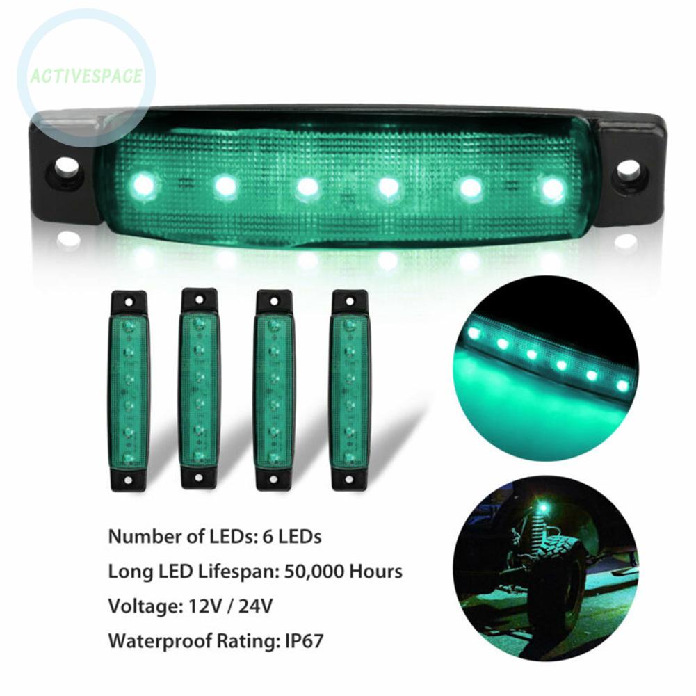 ⚡READYSTOCK⚡6-LED Low Power DIY Style 8pcs 12V/24V Green Rear / Side Lamp For JEEP