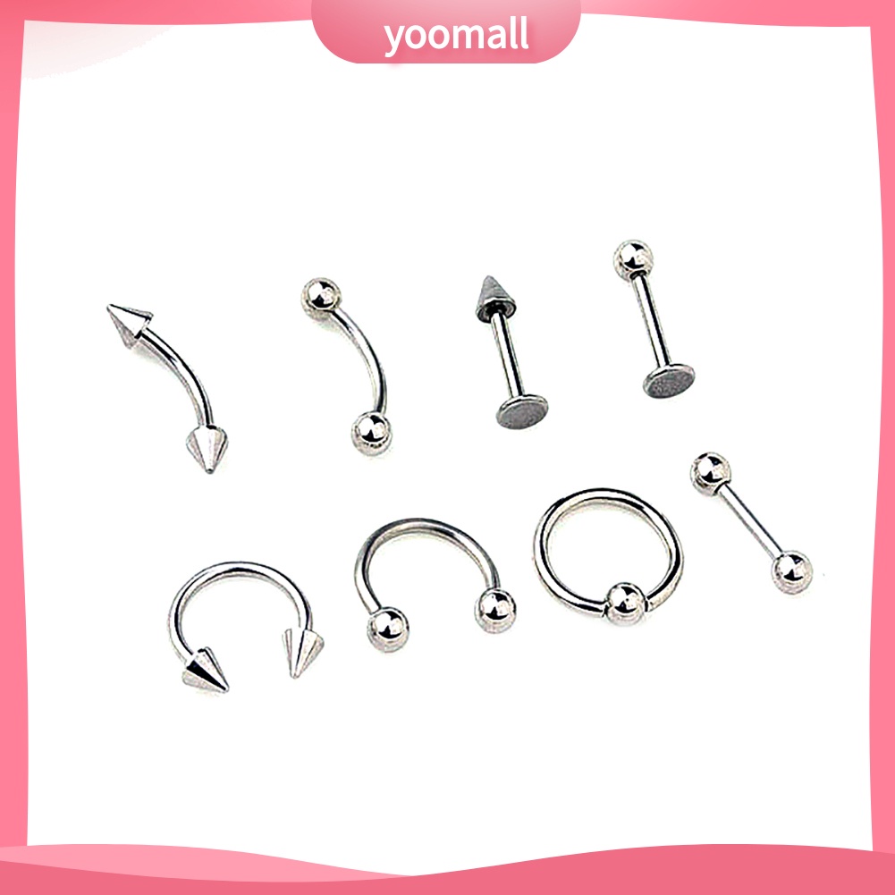 Set 8 Khuyên Xỏ Cơ Thể Thời Trang Cá Tính