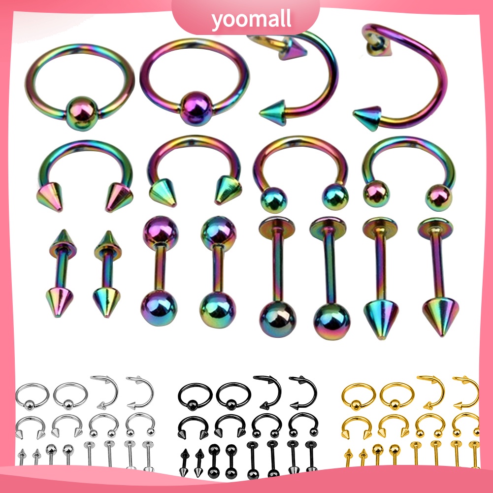 Set 16 Khuyên Xỏ Cơ Thể Thời Trang Cá Tính